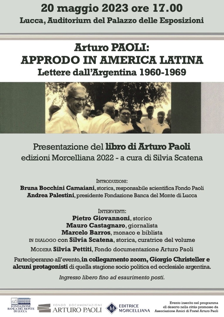 Sabato 20 maggio: presentazione del libro di Arturo Paoli 